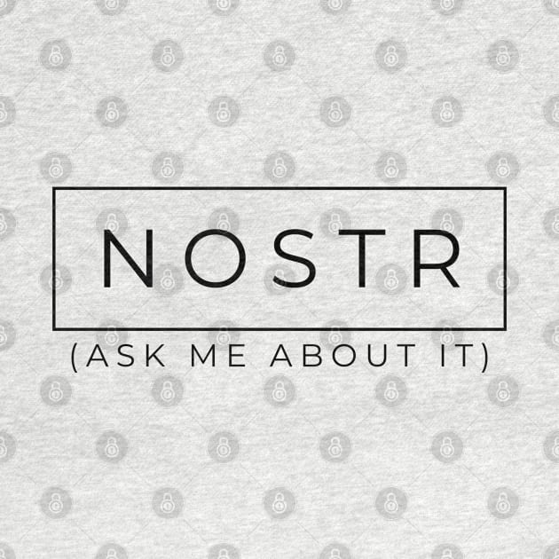 NOSTR (Ask me about it) for light backgrounds by Brasilia Catholic